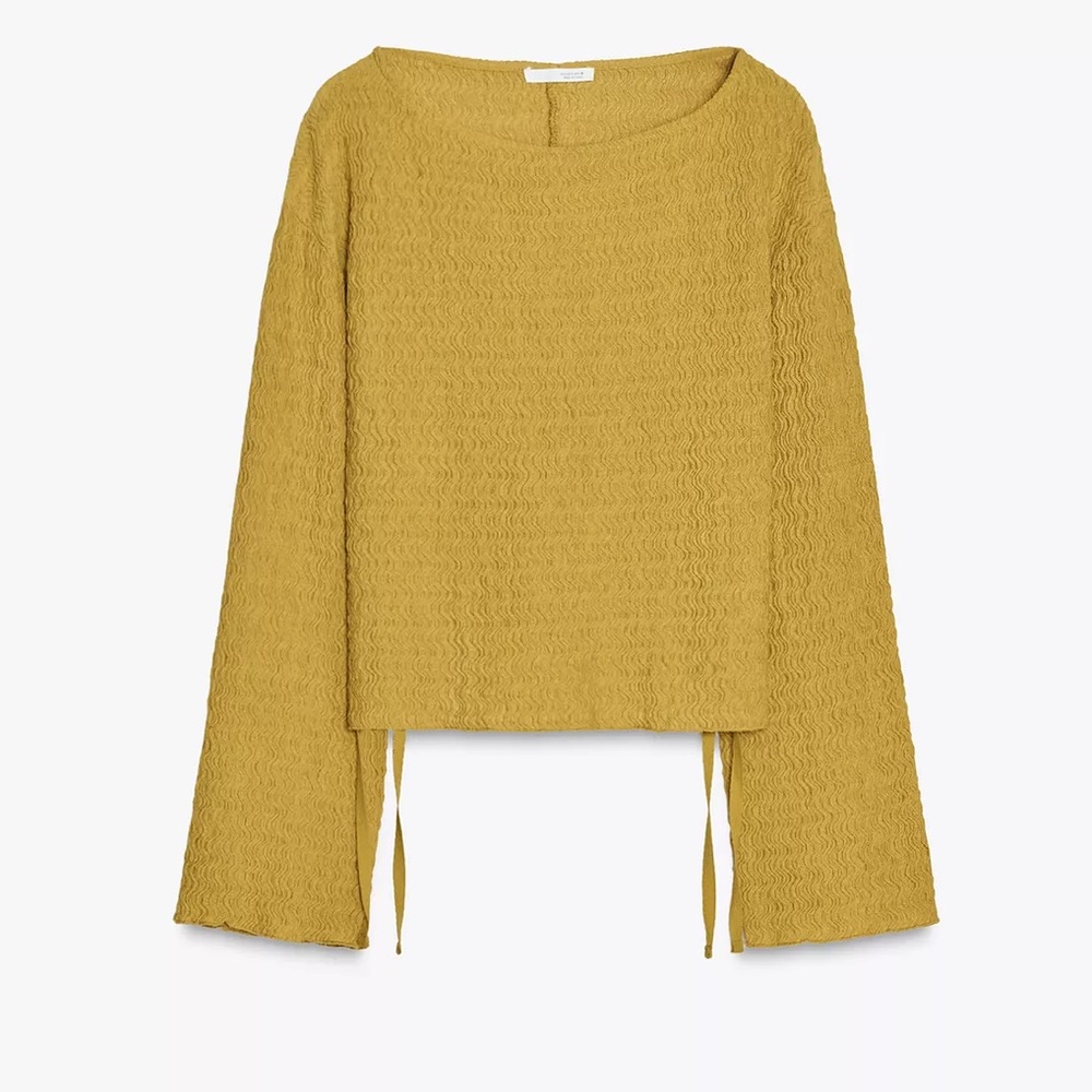 💫 Zara Textured Tie Top 💫 - Picture 5 of 7